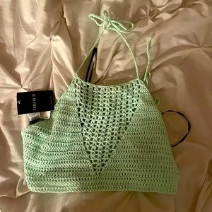 Sage open back halter top- new with tags!!!